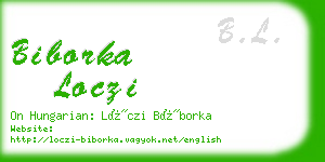biborka loczi business card